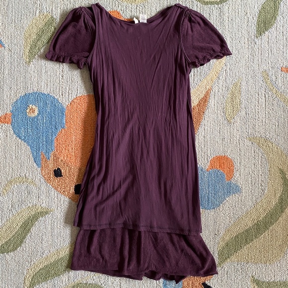 Moth I Anthro I Y2K I Sideswept Sweater Dress I Purple Motif - Picture 12 of 16